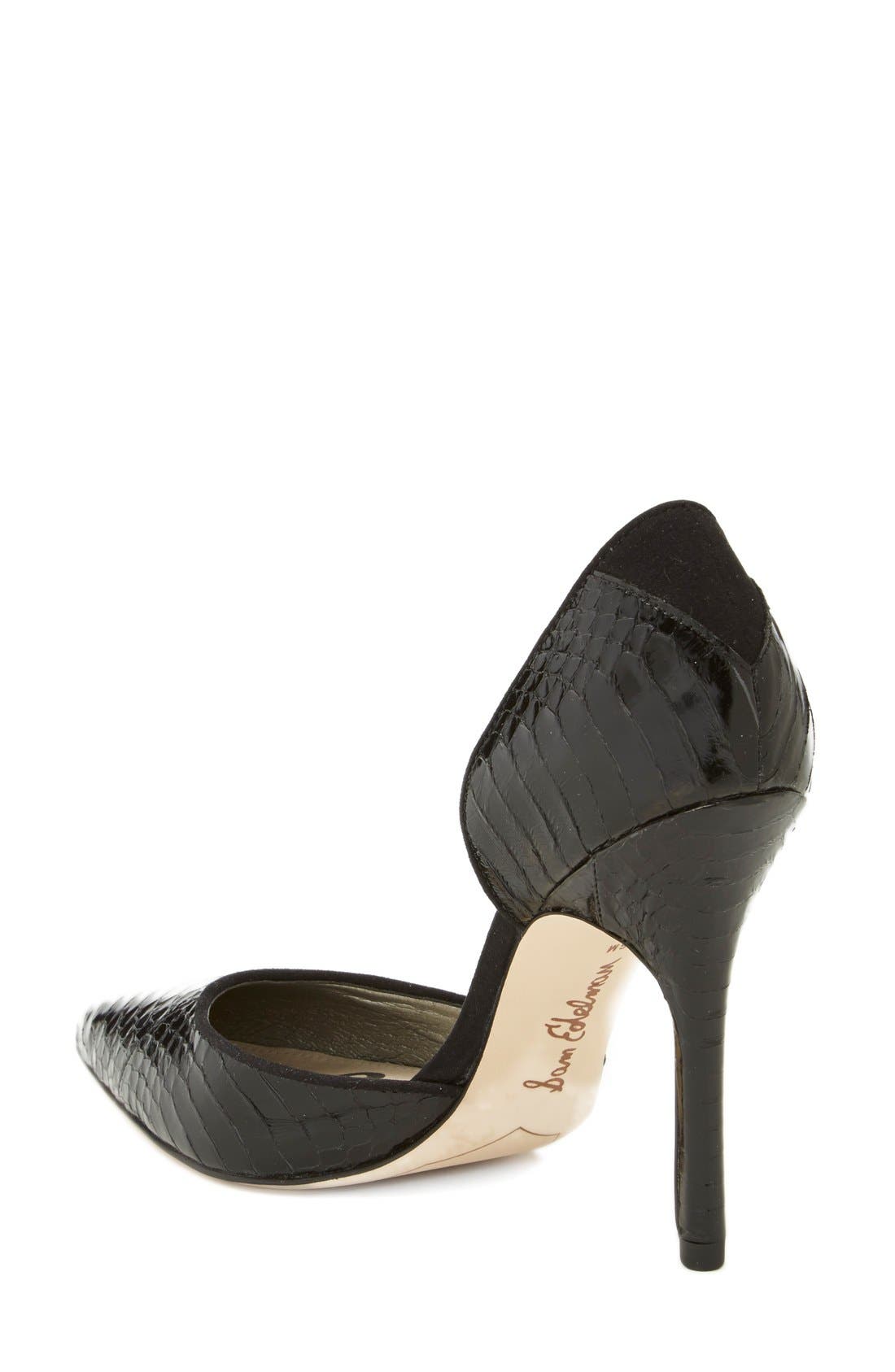 'Delilah' d'Orsay Pump, Alternate, color, BLACK