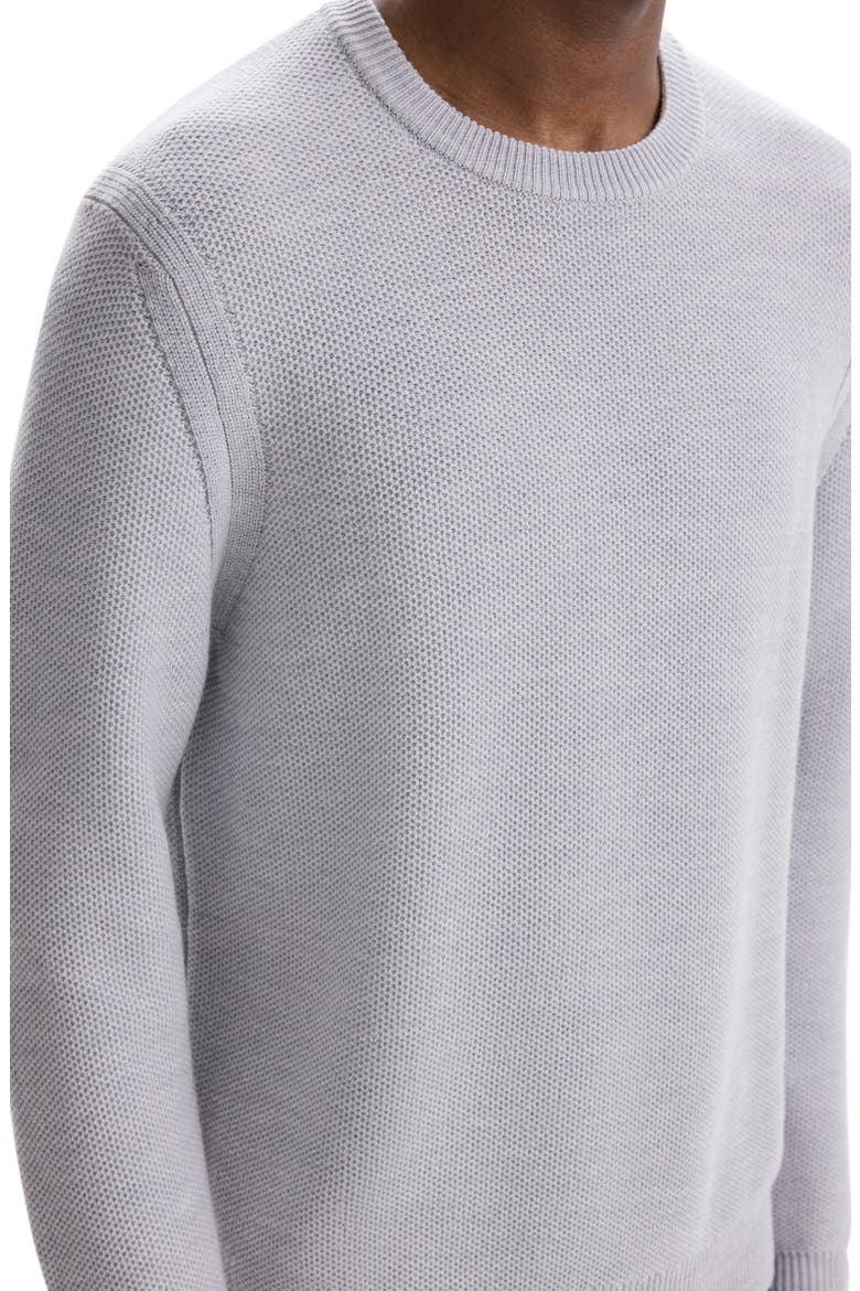 Honeycomb Merino Wool Crewneck Sweater, Alternate, color, VAPOR MELANGE - BGK