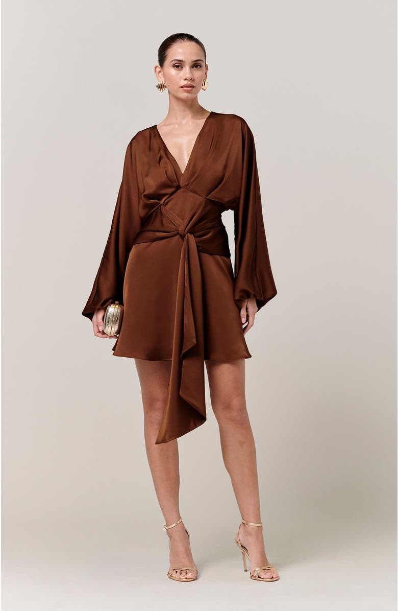SAVEL Irena Mini Dress, Alternate, color, Chocolate