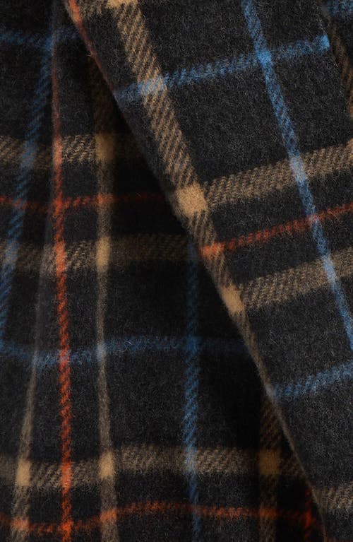 Ganni Check Double Face Wool Scarf In Multi