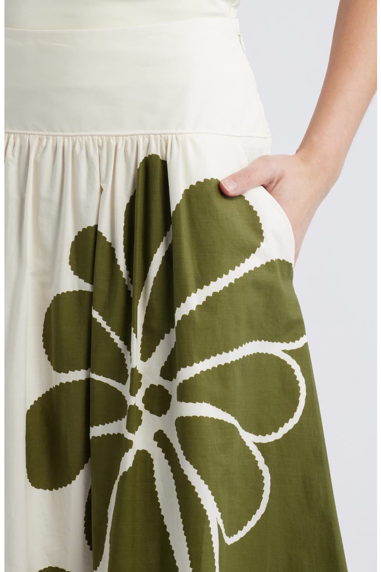 Palermo Botanical Midi Skirt, Alternate, color, PALERMO GREEN