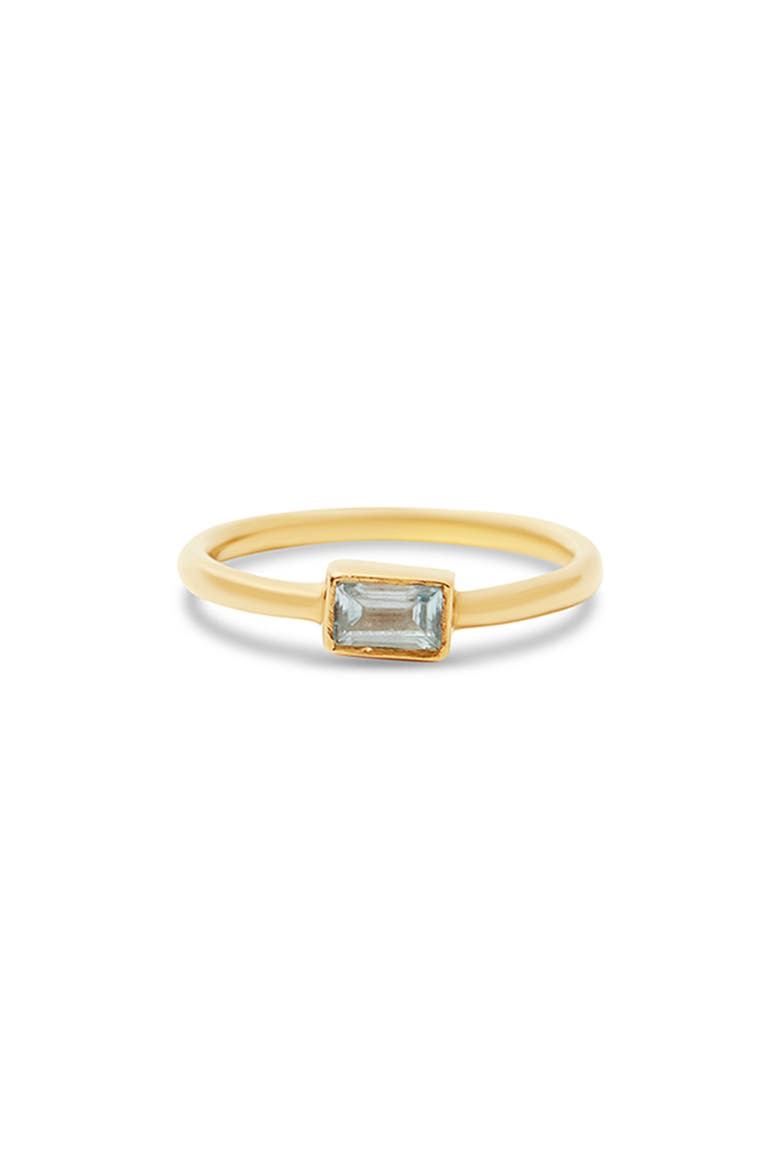 Blue Topaz Baguette Ring, Main, color, GOLD