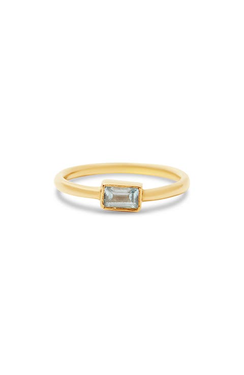 Blue Topaz Baguette Ring