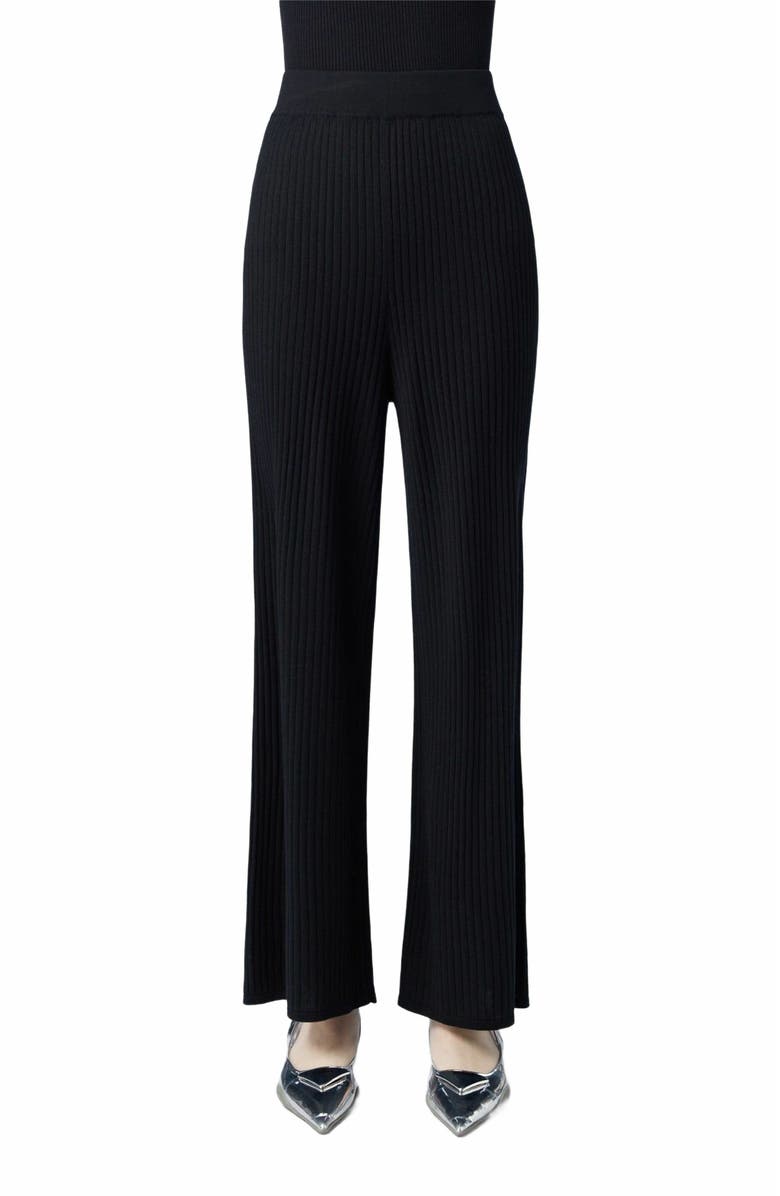 GOBI Mongolian Cashmere Rib-Knit Silk Cashmere Pants, Alternate, color, 
