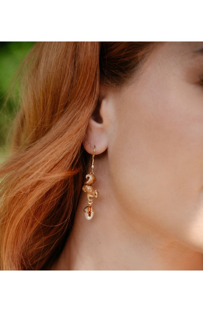 Bill Skinner Studio Squirrel & Acorn Drop Earrings, Alternate, color, Squirrel & Acorn