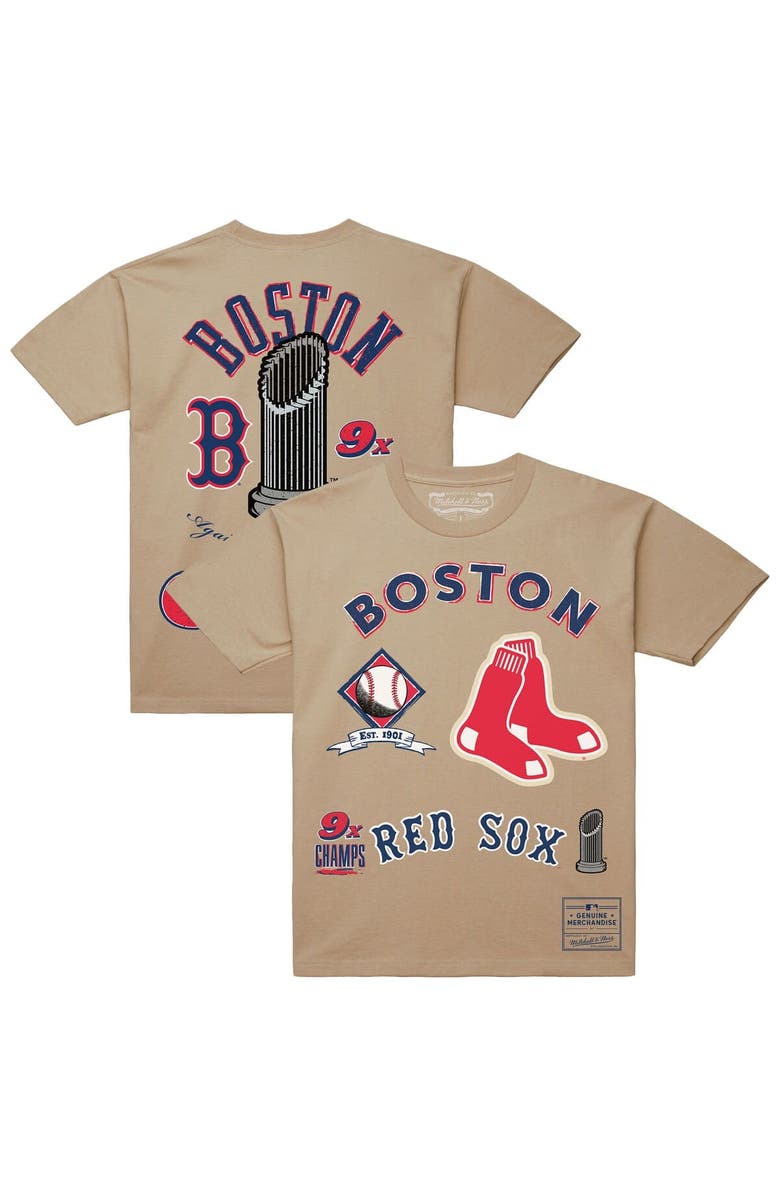 Mitchell & Ness Men's Mitchell & Ness  Cream Boston Red Sox Legacy Defined T-Shirt, Main, color, Cream