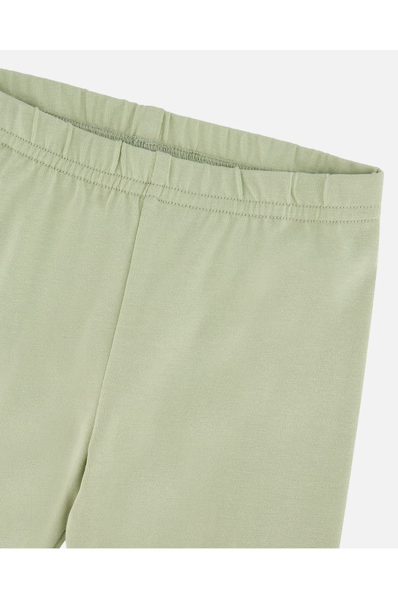 Organic Cotton Jersey Slim Fit Floral Capri, Alternate, color, Light Khaki Green