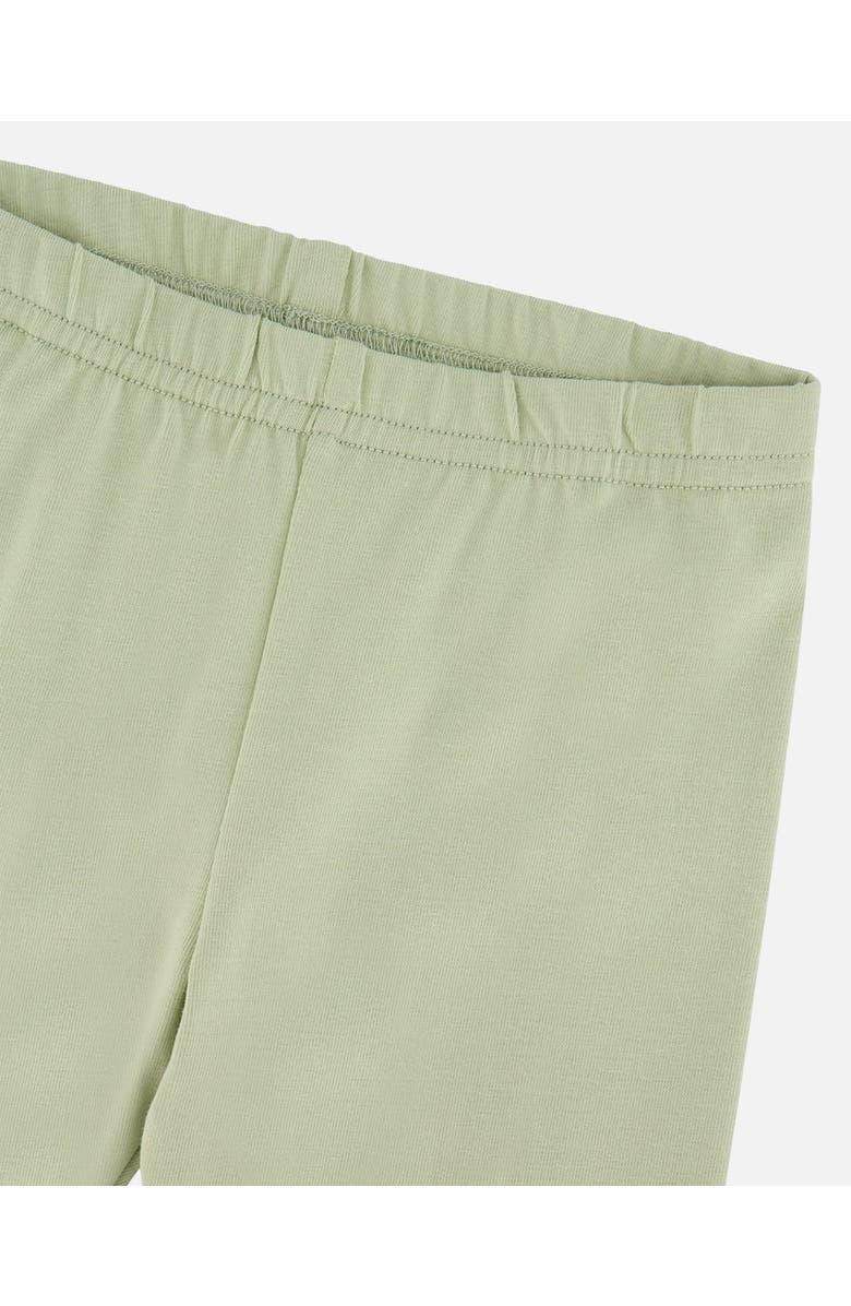 Deux par Deux Organic Cotton Jersey Slim Fit Floral Capri, Alternate, color, Light Khaki Green