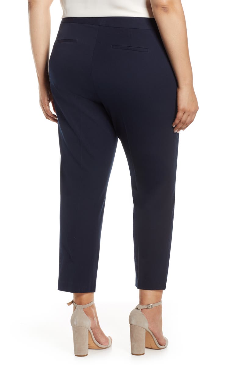 Vince Camuto Stretch Twill Crop Pants, Alternate, color, Classic Navy