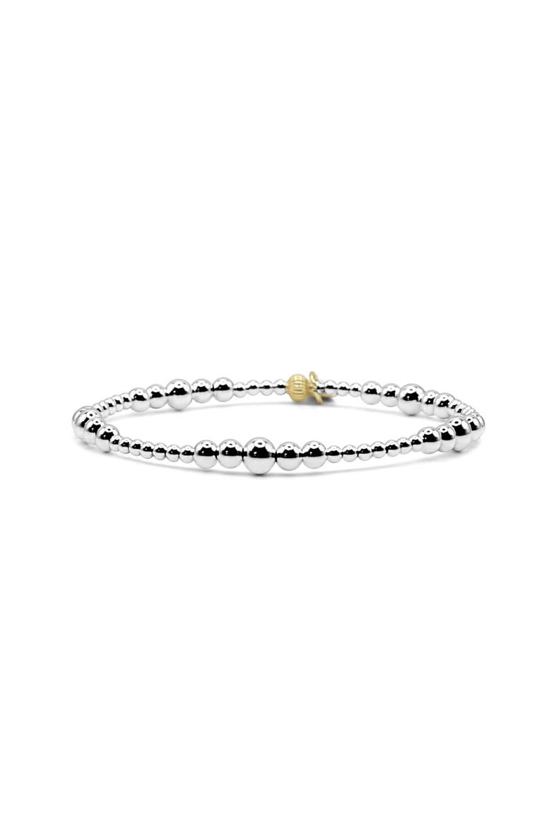 Bliss Sterling Silver Beaded Bracelet, Main, color, Silver