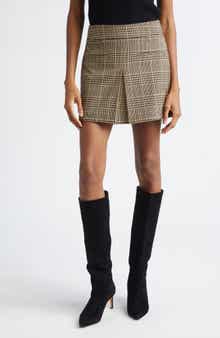 Veronica Beard Pavaline Houndstooth Check Miniskirt