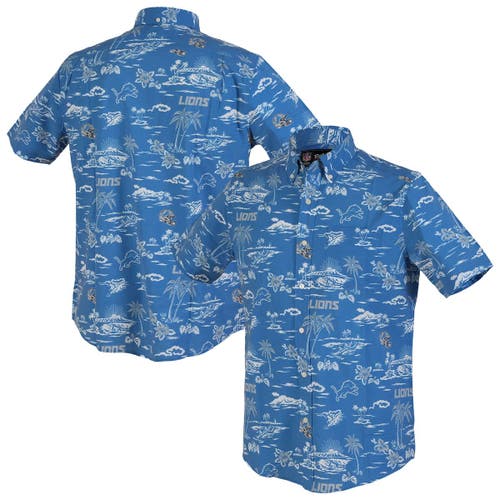 Reyn Spooner Blue Detroit Lions Kekai Performance Button-down Shirt In Blue