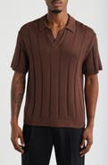 Open Edit Boxy Short Sleeve Polo Sweater