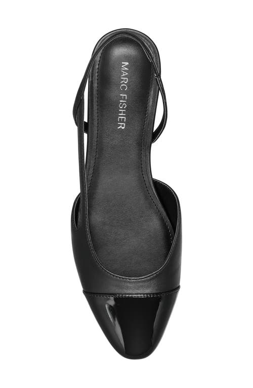 Marc Fisher Dela Slingback Flat In Black