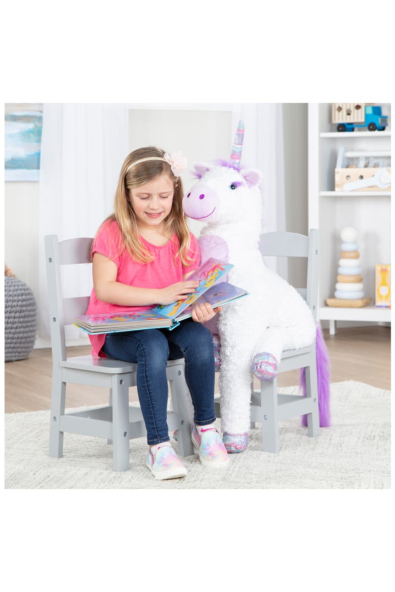 Kids' Set of 2 Wooden Chairs, Alternate, color, GREY
