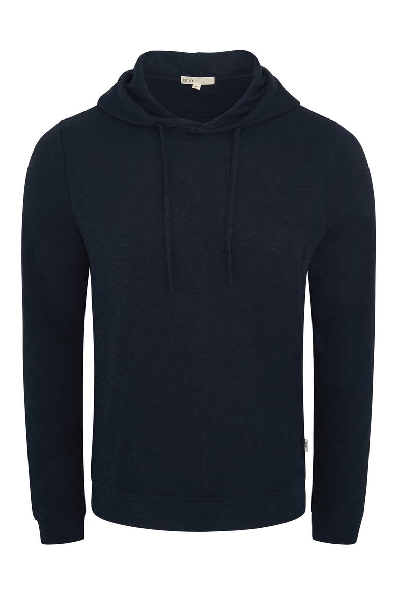 Air Weight Slub Hoodie, Alternate, color, MIDNIGHT