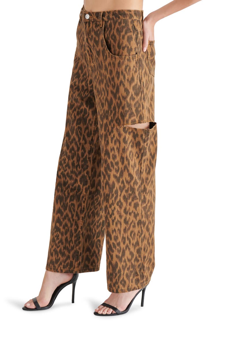 Maise Leopard Print Wide Leg Jeans, Alternate, color, LEOPARD