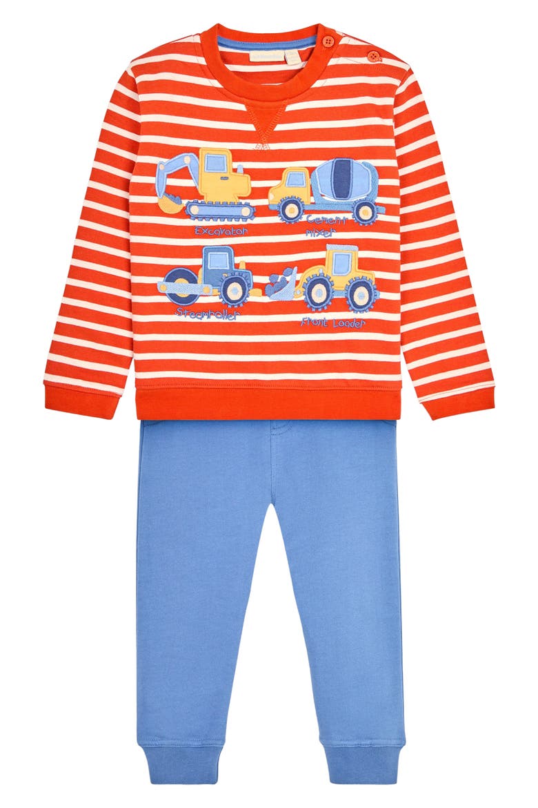Transport Appliqué Sweatshirt & Leggings Set, Main, color, RUST