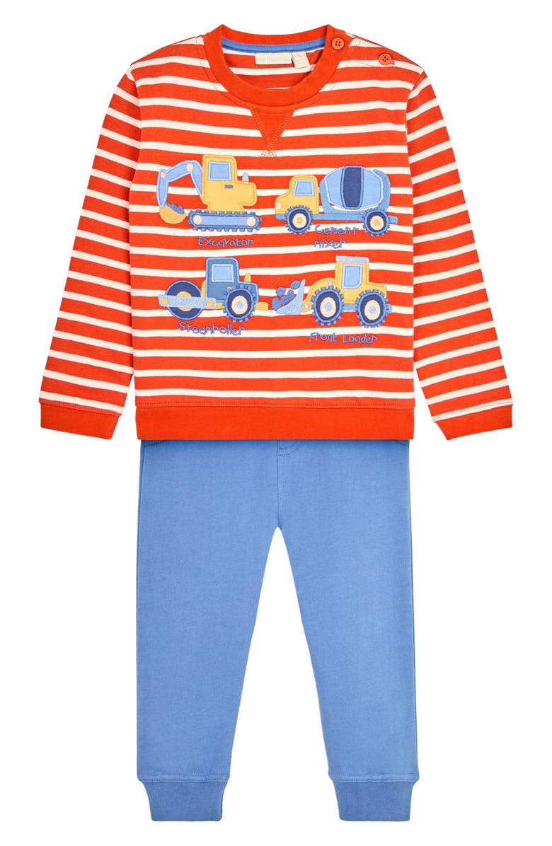 JOJO MAMAN BEBE Transport Appliqué Sweatshirt & Leggings Set, Main, color, 