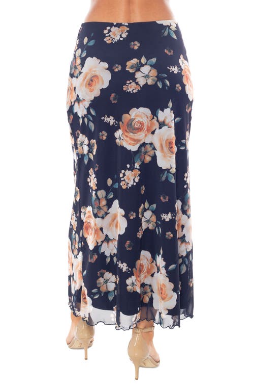 Tash And Sophie Printed Mesh Maxi Skirt