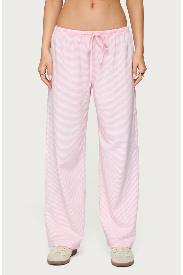 Olivia Stripe Relaxed Fit Drawstring Pants, Main, color, LIGHT-PINK