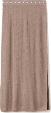MANGO Button Detail Side Slit Maxi Skirt