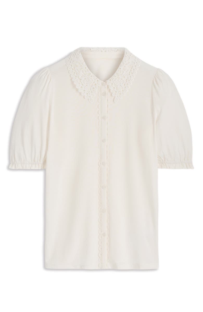 Boden Nessa Broderie Top, Alternate, color, Ivory