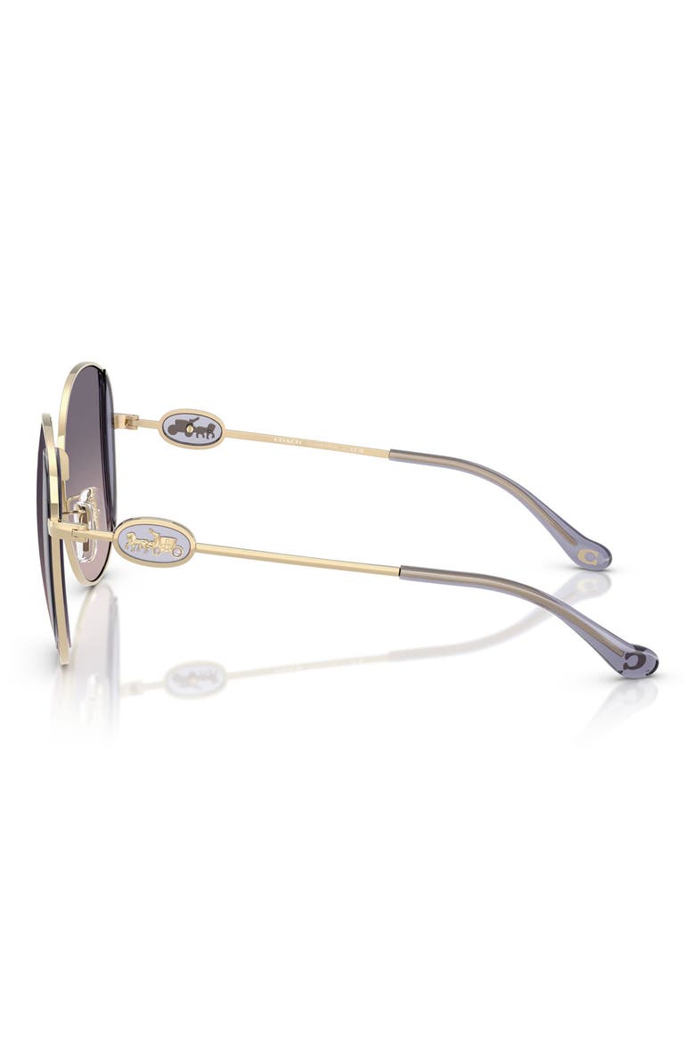 54mm Gradient Round Sunglasses, Alternate, color, GOLD