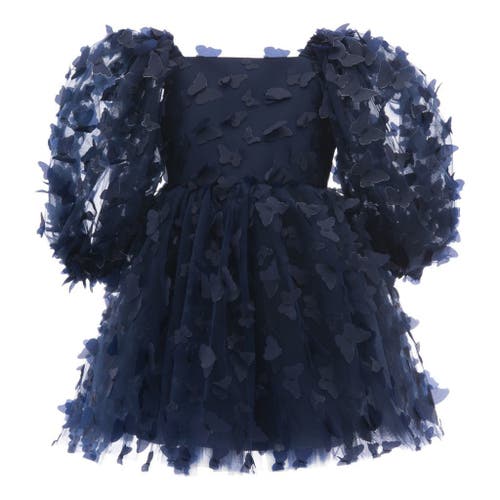 Tulleen Bell Mariposa Dress In Navy
