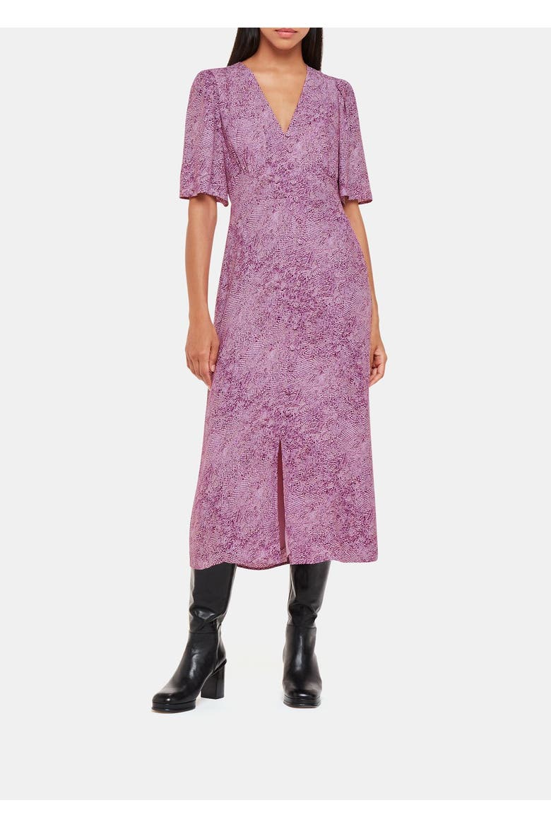 Diagonal Snake Midi Dress, Alternate, color, Pink/Multi