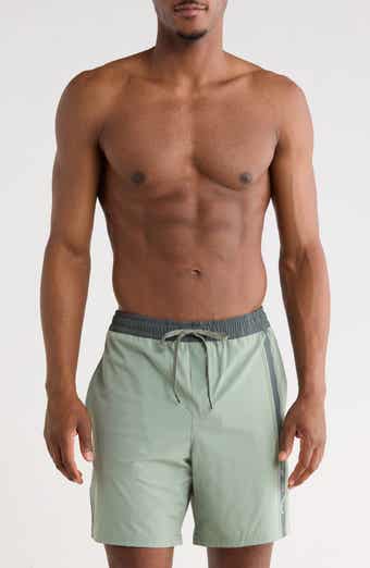 Trade Logo Stripe Volley Swim Shorts