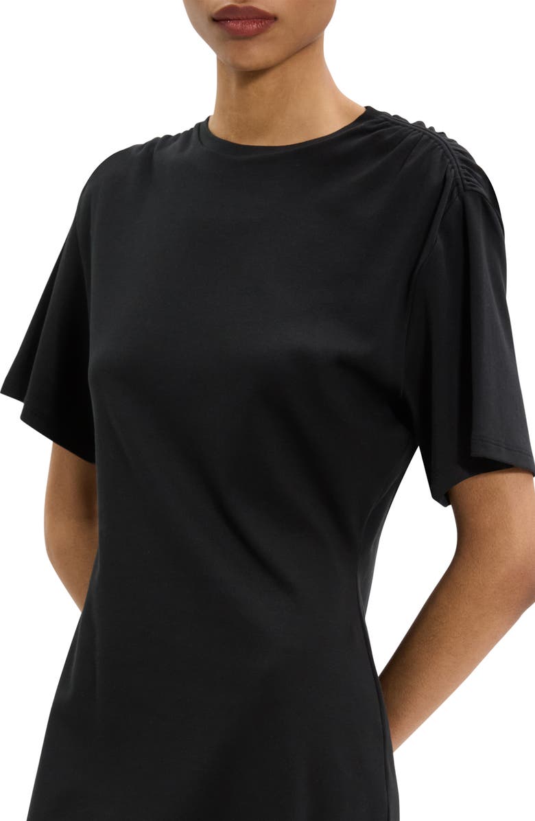 Theory Gather Shoulder T-Shirt Dress, Alternate, color, 