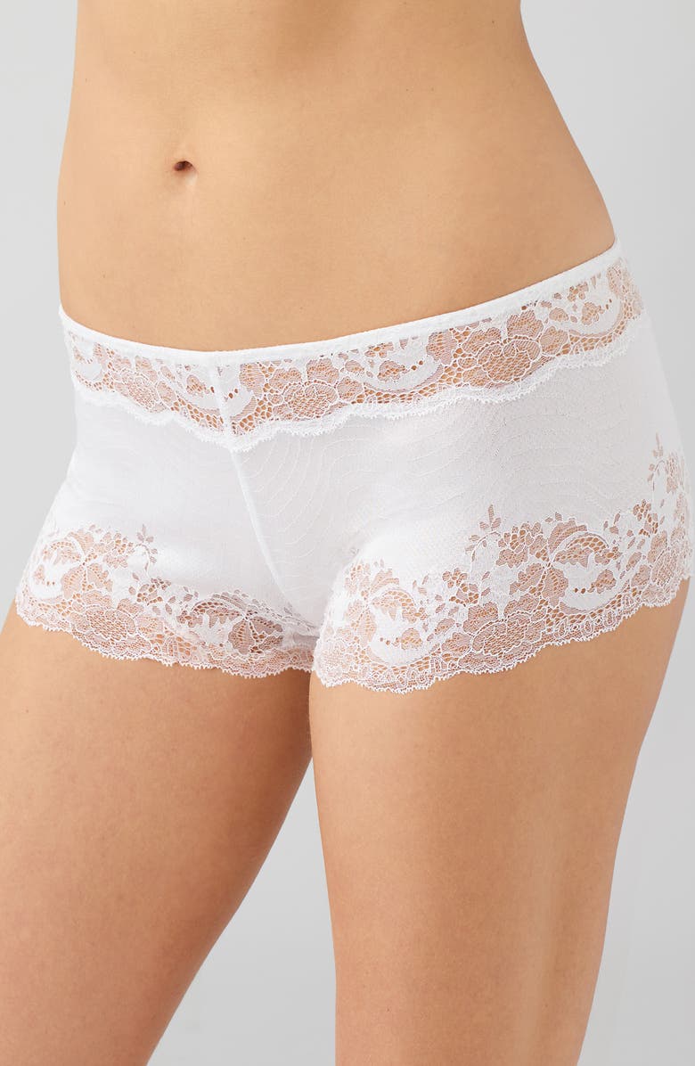 Wacoal Modern Affair Boyshorts, Alternate, color, White