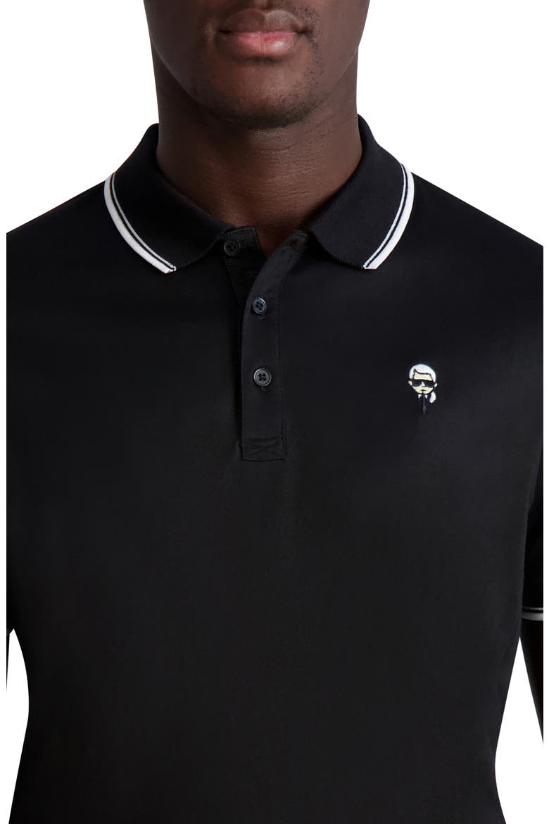 Karl Patch Polo, Alternate, color, BLACK