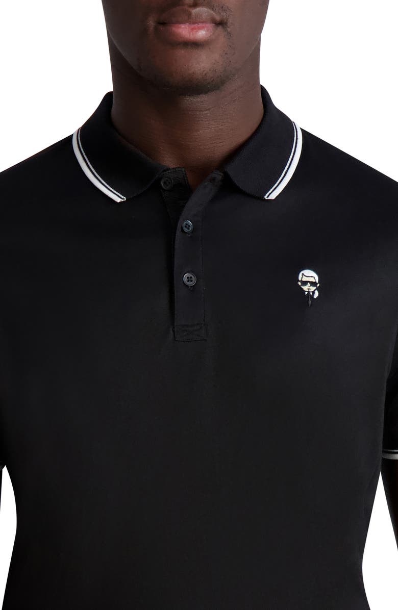 KARL LAGERFELD PARIS Karl Patch Polo, Alternate, color, Black