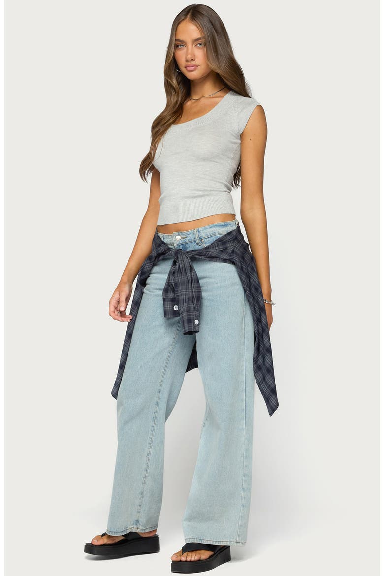 Somin Knit Scoop Neck Top, Alternate, color, GRAY-MELANGE
