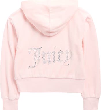 Kids' Velour Zip Hoodie Ruffle Skirt Set