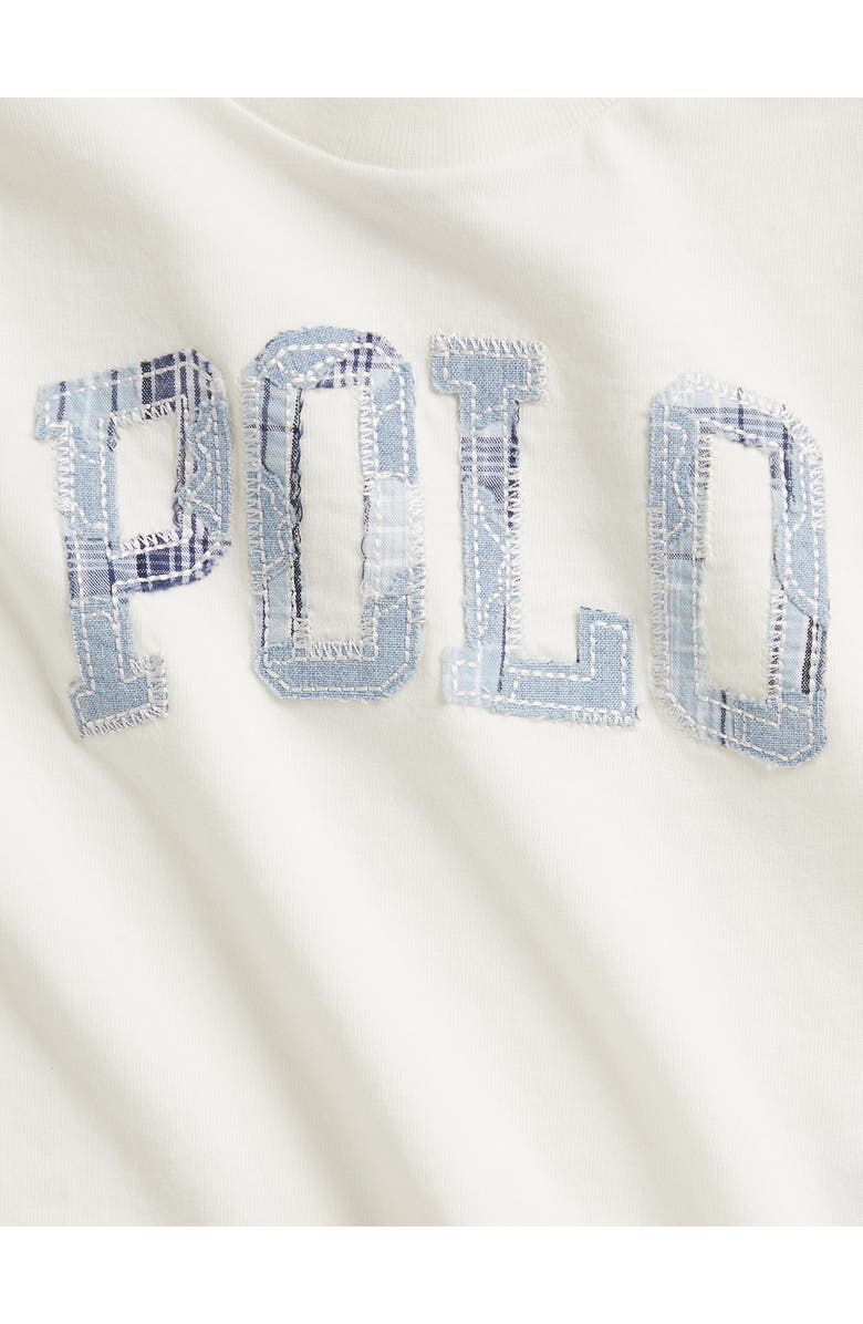 Ralph Lauren Jersey T-Shirt & Chambray Shorts Set, Alternate, color, Deckwash White