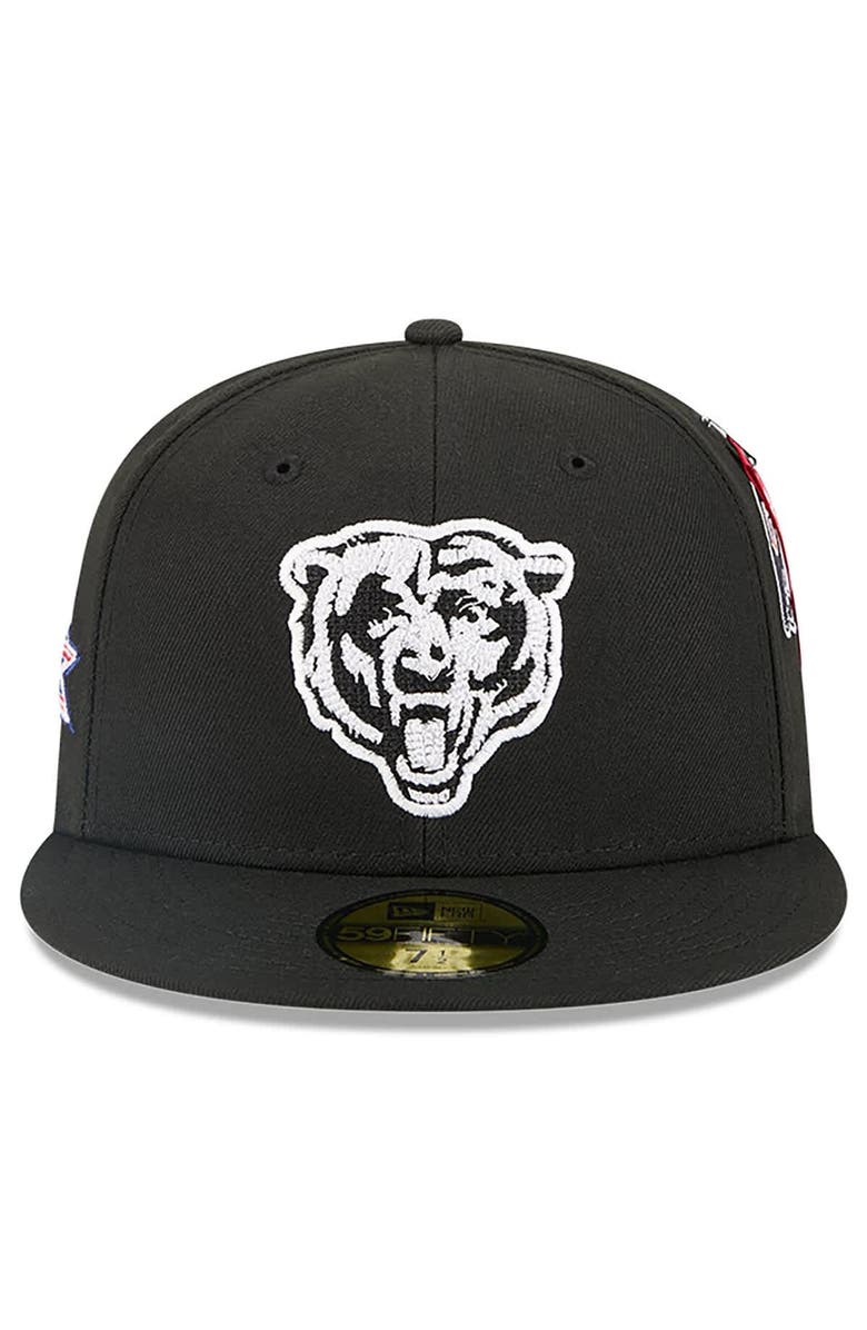 New Era x Alpha Industries Men's New Era x Alpha Industries Black Chicago Bears 59FIFTY Fitted Hat, Alternate, color,