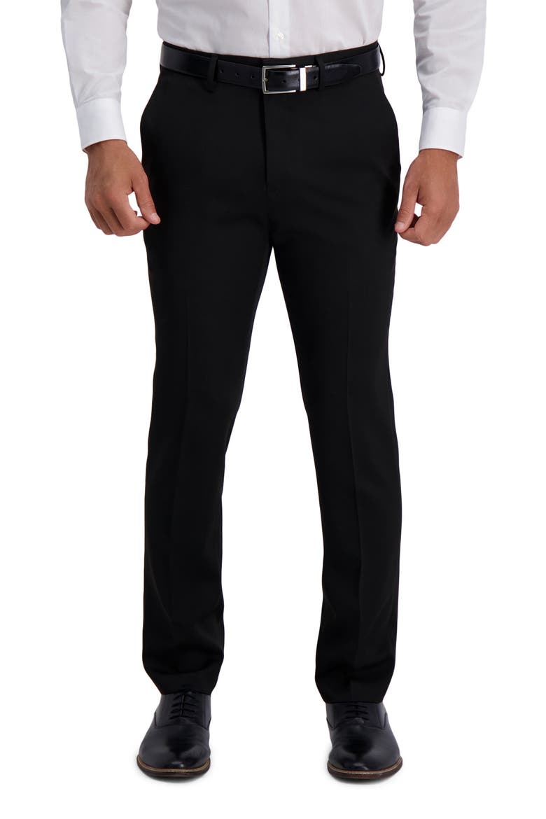 Reaction Stretch Slim Fit Dress Pants, Main, color, BLACK
