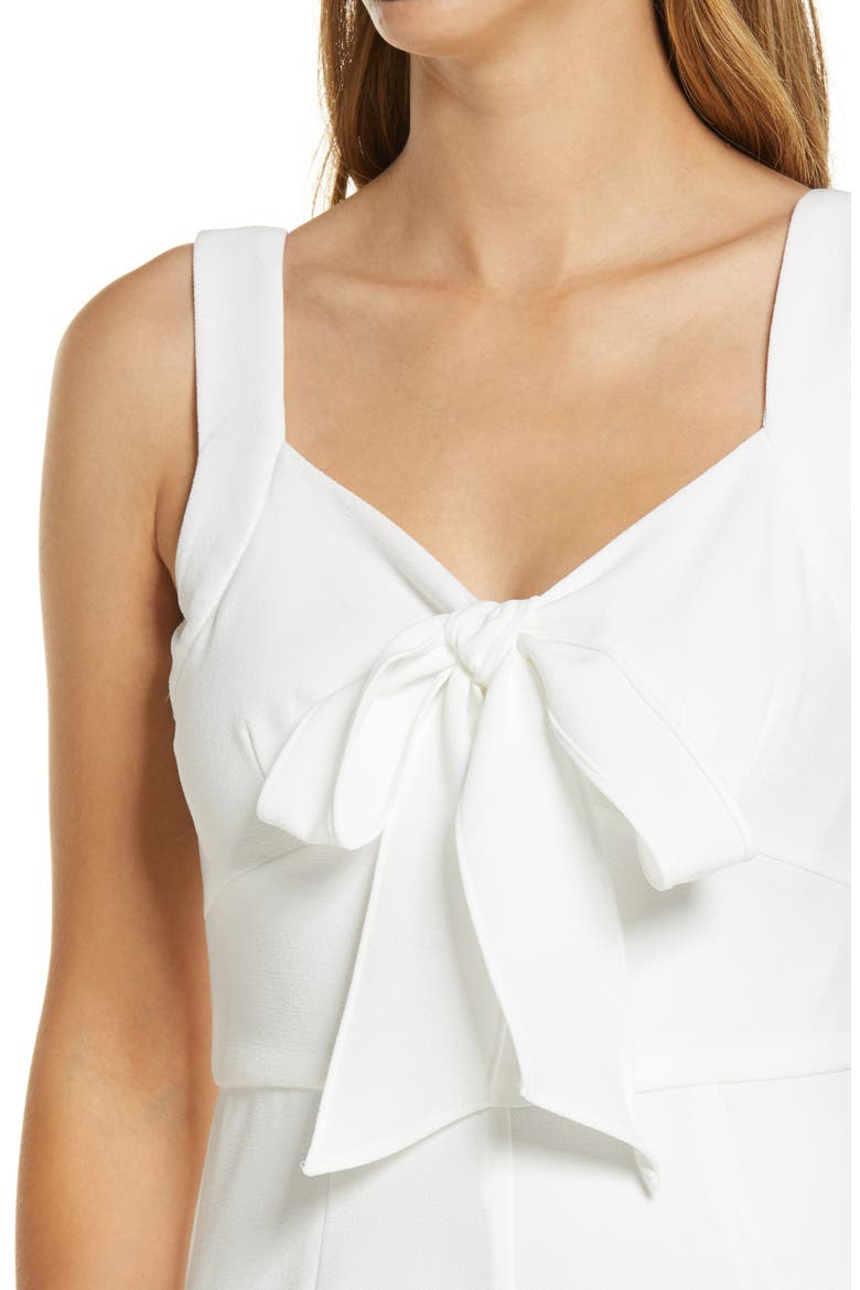 Sleeveless Tie Neck Wide Leg Jumpsuit, Alternate, color, IVORY
