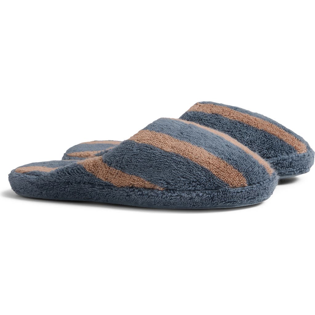 Parachute Stripe Scuff Slipper In Gray