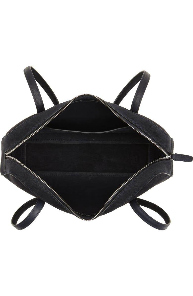 Madewell The Top Zip Suede Shoulder Bag, Alternate, color, Juniper Berry