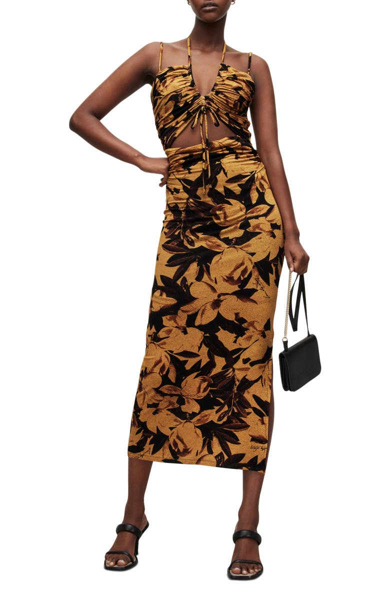 AllSaints Amaya Alessandra Midi Dress, Alternate, color,