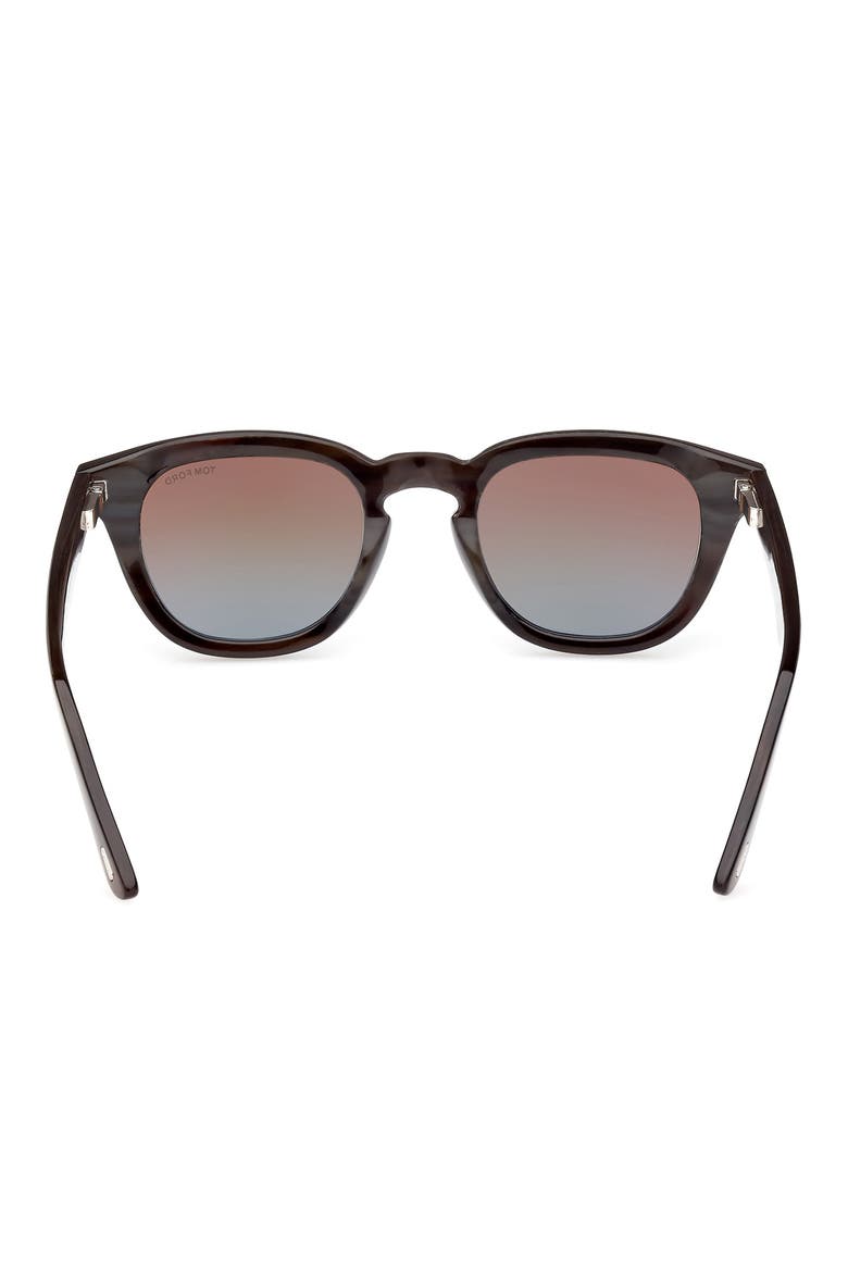 48mm Gradient Polarized Square Sunglasses, Alternate, color, BROWN HORN / GRADIENT BROWN