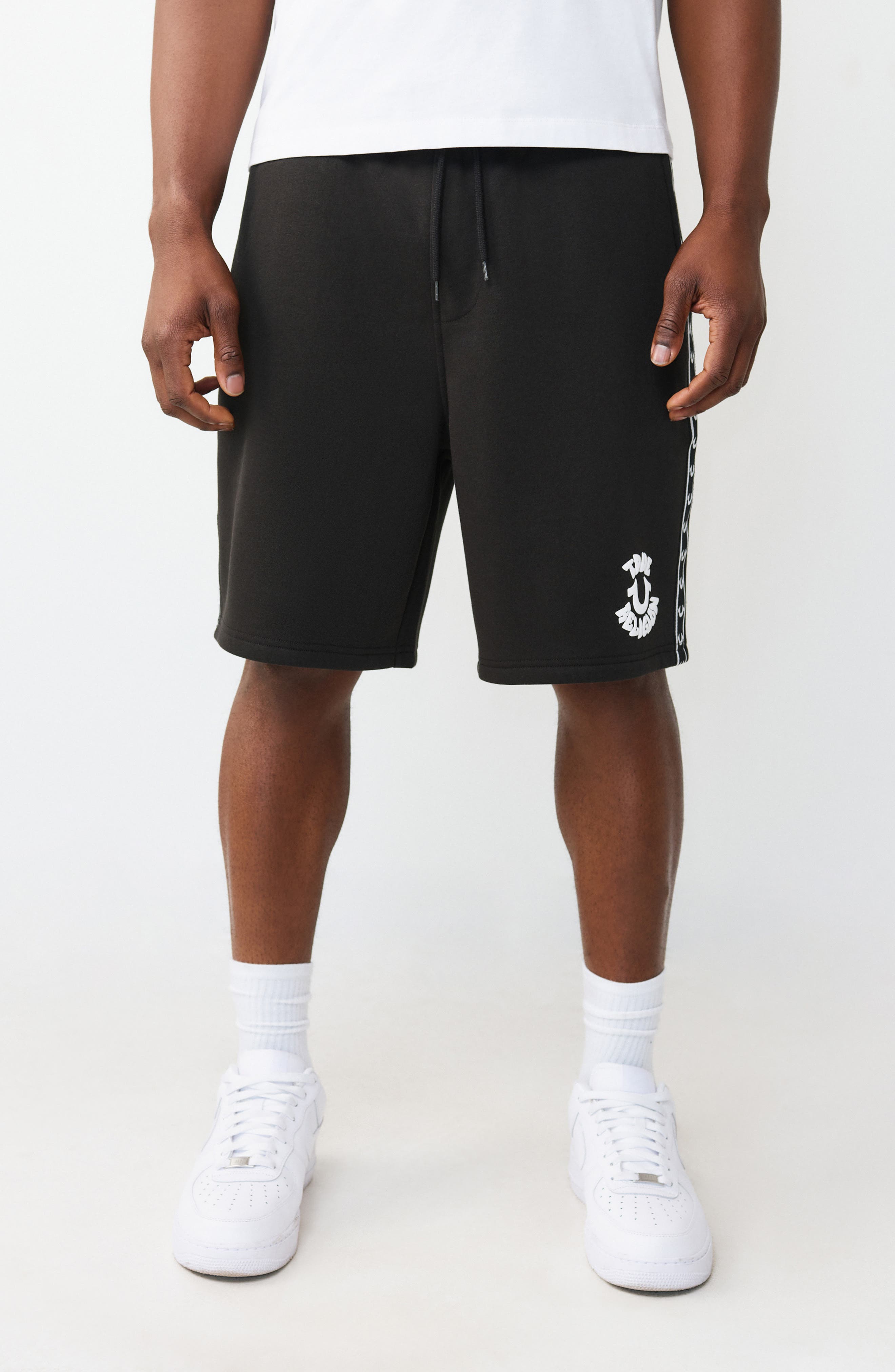 True Religion Logo Fleece Shorts