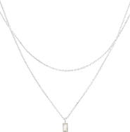 Bearfruit Jewelry Sterling Silver 18k Gold Plated Elayna Layered Necklace Delicate