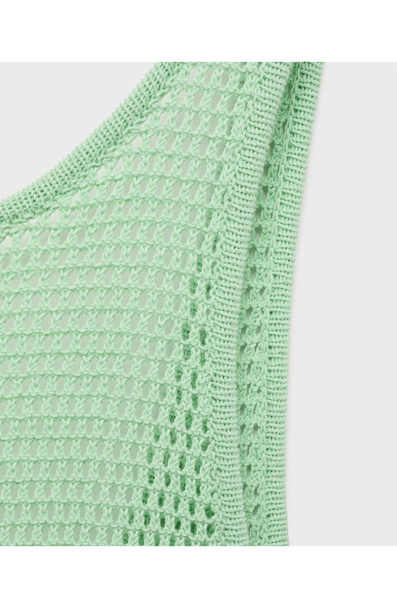 MANGO Sleeveless Crochet Dress, Alternate, color, Green