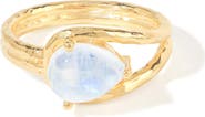 YS GEMS Moonstone Gold Plated Ring
