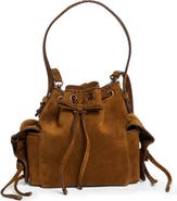 Acne Studios Mini Multipocket Suede Bucket Bag